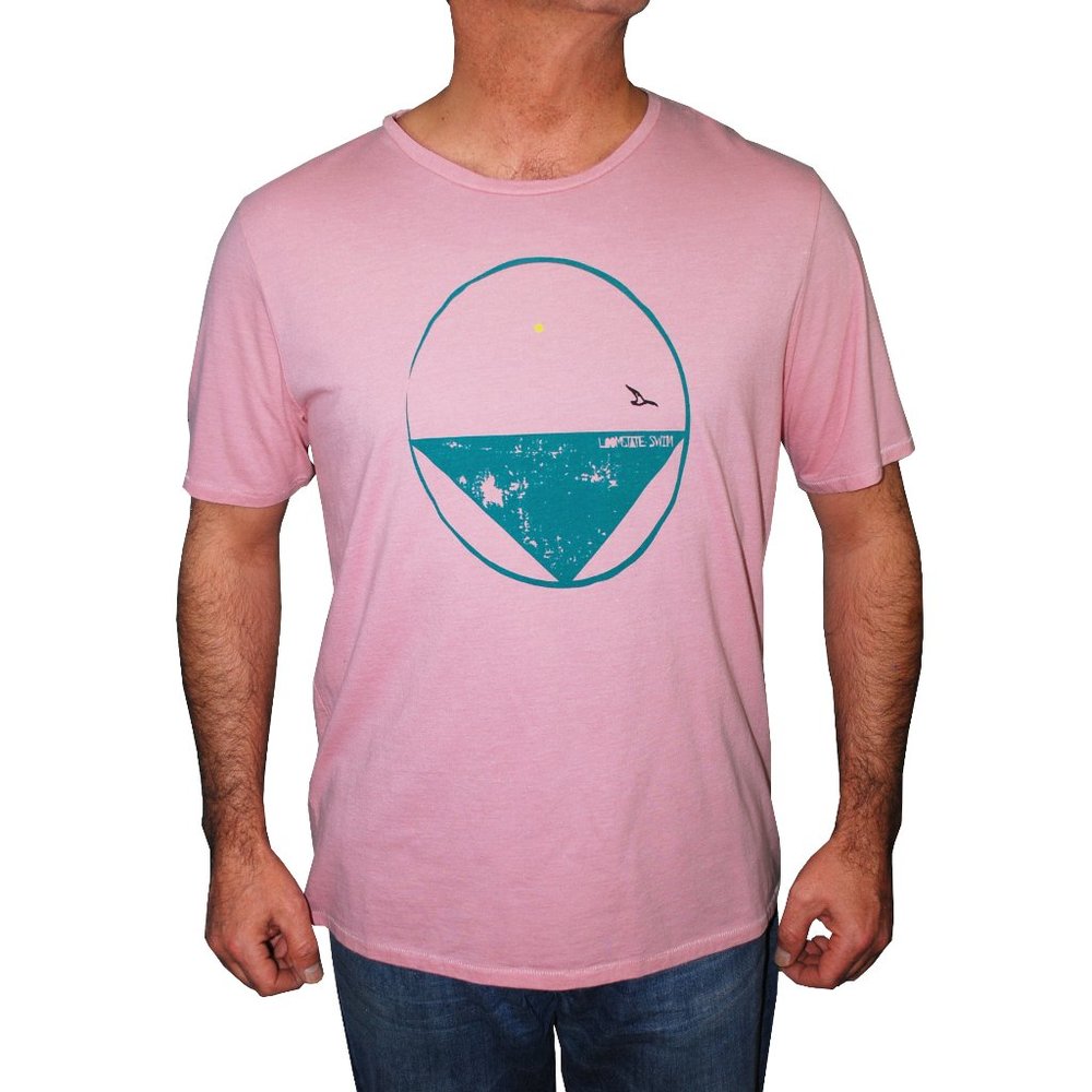 Loomstate Men's Short Sleeve Crew Neck Graphic T-Shirt (Pink, XL)